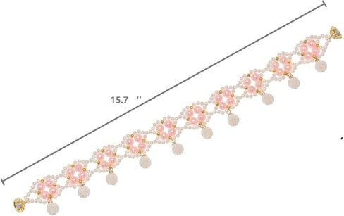 SUQ I OME 1 Pair of Magnetic Pearl Beaded Curtain Tieback, Pearl Curtain Tieback Holdback for Drapes, Pearl Crystal Sheer Window Curtain Holder Home Office Bedroom (White) in Saudi Arabia
