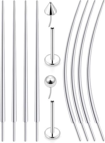 18/20g Tapers Piercing Jewelry Insertion Changing Tools for Threadless Nose Rings Lip Medusa Labret Cartilage Helix Tragus Studs Earrings Surgical Steel for Women Men in Kuwait