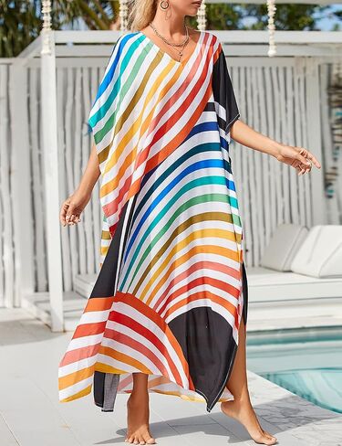 Bsubseach Kaftan Dresses For Women Petite Plus Size Caftan Swim Cover Up For Women Maxi Beach Dress in Kuwait