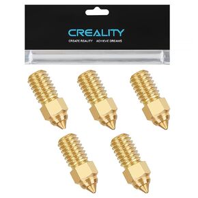 Official Creality Ender 3 V3 SE Nozzles, 8PCS High-Speed Brass Nozzles 0.25/0.4/0.6/0.8mm 3D Printer Nozzles 300℃ High Temperature Resistance M6 Hotend Extruder Nozzle for Ender 5 S1/Ender 7