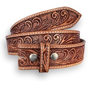 DANIEL'S ARTPLANET Western Leather Belt Strap for Removable Buckle Full Grain Leather Belt Strap 1.5" Cowboy Western Style in Kuwait