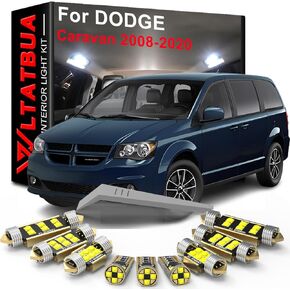 LED Interior Light Kit Package Replacement for DODGE Caravan Grand Caravan SE SXT 2008 2009 2010 2011 2012 2013 2014 2015 2016 2017 2018 2019 2020, Super Bright 6000K White
