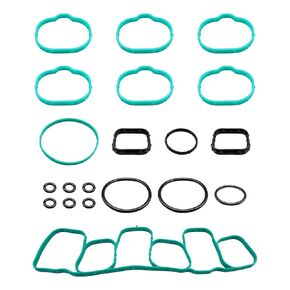 Intake Manifold Gasket Set Lower and Upper Replace MS97118-1, Fit for Ford Explorer F150 Mustang Flex Police Taurus Transit-150 250 350 Taurus Fit for Lincoln MKS MKT MKZ MKX 2011-2020