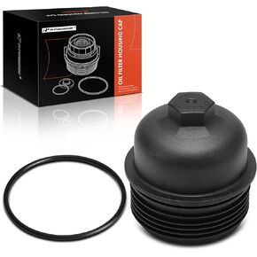 A-Premium Oil Filter Housing Cap Assembly Compatible with Kia Sorento 2011-2018, Sedona 2015-2018, Cadenza 2014-2016 & Santa Fe 2010-2018, Santa Fe XL 2013-2019, Azera, 3.3L 3.5L, # 263503CAB1