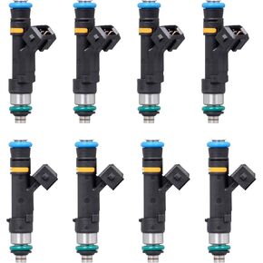 Fuel Injector 4 Holes Compatible with Ford F-150 F-250 Super Duty F-350 Super Duty E-150 E-250 E-350 Club Wagon Super Duty Excursion 5.4L V8 Replaces OE 0280158044 FJ951 (Set of 8)