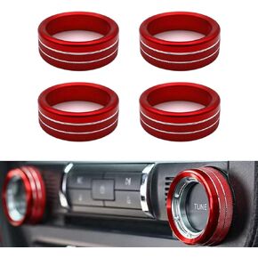4PCS Accessories Air Conditioner AUTO Switch CD Button Knob Covers Aluminum Alloy Audio CD Knob Ring, Compatible with Toyota Tacoma 2023 2022 2021 2020 2019 2018 2017 2016 (Blue)