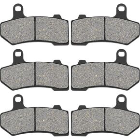 Road Passion Semi-metallic Front & Rear Brake Pads Set for Harley Touring FLHTCU Ultra Classic Electra Glide 2008-2015 Touring FLHX Street Glide 2008-2015