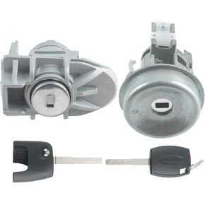 Set of 2 Ignition Lock Cylinder with Keys for Ford Fiesta 2011-2019, Replace BE8Z-11582-B, AE8Z-11582-D, BE8Z-5421991-B