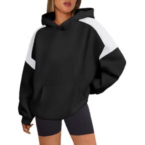 Trendy Queen Womens Oversized Hoodies Color Block Fall Fashion 2024 Casual Long Sleeve Sweatshirts Y2k Winter Clothes