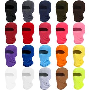 20 Pieces Balaclava Full Face Mask Ski Mask Neck Gaiter for Outdoor Sports Motorcycle Cycling UV Sun Protection Helmet Liner