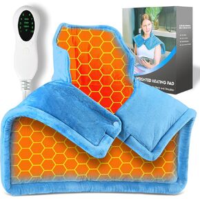 Heating Pad for Neck and Shoulders and Back,Extra Long Weighted Covered,Neck Heating Pad, Birthday Christmas Gift for Friend Lover Mom and Dad