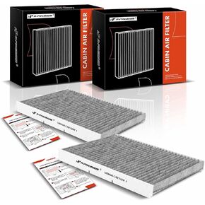 A-Premium 2-PC Cabin Air Filter with Activated Carbon Compatible with VW Jetta 1993-2005, Passat 2001-2005, Golf 1993-2006, Beetle 1998-2010, Cabrio 1995-2002 & Audi TT, TT Quattro, Replace# 1J0819644