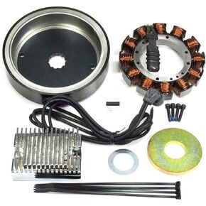 32 Amp Alternator Charging System for 1970-1984 Shovelhead & 1984-1999 "EVO Evolution Big Twin FX/FL, Softail, Dyna, FXR, Touring Models (Except Twin Cam & EFI Models) w/Stator, Rotor & Reg/Rec