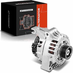 A-Premium Alternator Compatible with Chevrolet Venture 2002-2005 & Pontiac Montana 2002-2005 & Oldsmobile Silhouette 2002-2004, 3.4L, 12V 105A/120A Clockwise 6-Groove Pulley, Replace# 10317647