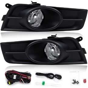 Cruze Fog Light 2009 2010-2012 - RP Remarkable Power, FL7128 Fit For 2009 2010 2011 2012 Cruze Chrome Black Bezel Fog Light Kits