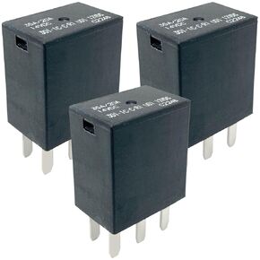 3-Piece 301-1C-C-R1 U01 12VDC Relay with 5-Pin, 35A/20A 14VDC for Automotive