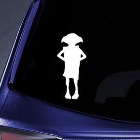 Bargain Max Decals Magic Elf Silhouette Sticker Decal Notebook Car Laptop 5.5" (White)
