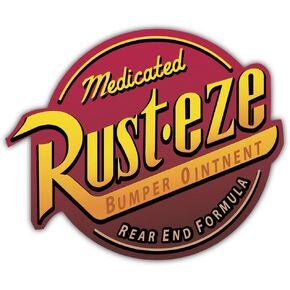 qualityprint Rust Eze Cars Decor Vinyl Sticker 14'' X 12''