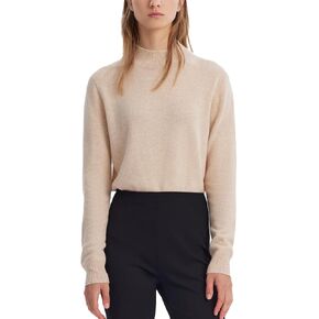 Women's Seamless 100% Wool Sweater, Long Sleeve Crewneck Sweater 2024 Fall Winter Pullover for Women