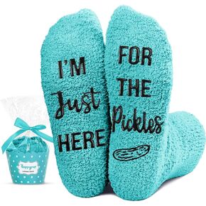 HAPPYPOP Funny Pickle Socks Men Women - Green Cupcake Socks Pickle Gifts for Pickle Lovers, Christmas Stocking Stuffers