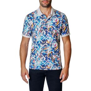 Robert Graham Men's Warner Short Sleeve Knit Polo Shirt