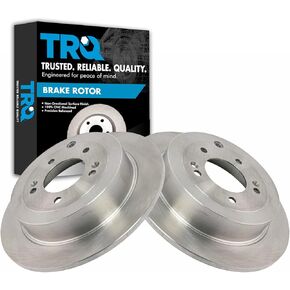 TRQ Rear Brake Rotors Set Solid Compatible with 2016-2021 Hyundai Tucson 2017-2021 Kia Sportage