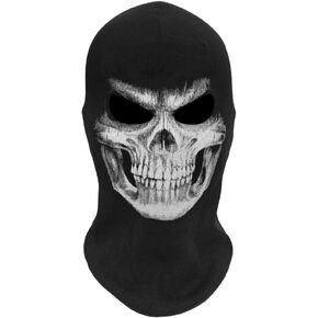 Unisex Skullies Beanies Ghosts Print Stocking Balaclava Mask for Halloween War Game Cosplay CS Player Headgear