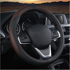 BESULEN Car Steering Wheel Cover, Soft Leather Steering Wheel Protector, Universal Non-Slip Steering Wheel Covers, Comfortable Grip Sweat-Absorbent, Automotive Interior Accessories in Kuwait