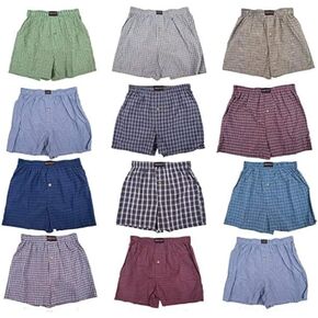 Andrew Scott Men's Cotton Blend Plaid Boxer Underwear Shorts |Big Man| Sizes S to 6XL - Multi Packs