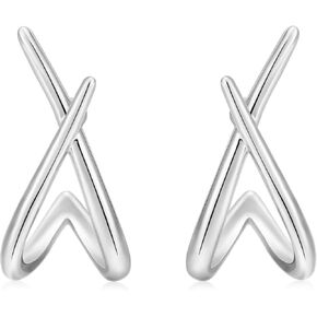 Apsvo Gold Earrings for Women Trendy,14K Gold Stud Earrings Hypoallergenic Earring for Women Gifts Minimalist Simple Dainty Earrings Jewelry