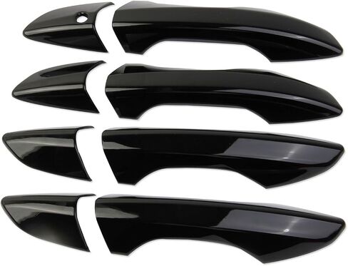 crosselec Carbon Fiber Door Handles Trim Cover Accessories for 2022-2025 Acura MDX (Handle Cover(Glossy Black)) in Saudi Arabia