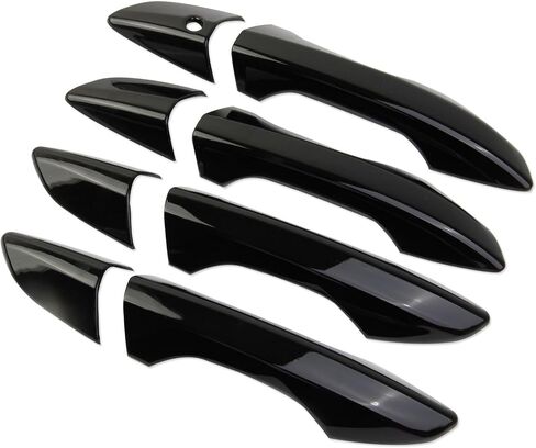 crosselec Carbon Fiber Door Handles Trim Cover Accessories for 2022-2025 Acura MDX (Handle Cover(Glossy Black)) in Saudi Arabia