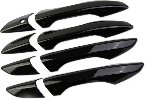 crosselec Carbon Fiber Door Handles Trim Cover Accessories for 2022-2025 Acura MDX (Handle Cover(Glossy Black)) in Saudi Arabia