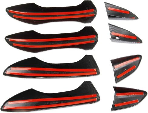 crosselec Carbon Fiber Door Handles Trim Cover Accessories for 2022-2025 Acura MDX (Handle Cover(Glossy Black)) in Saudi Arabia