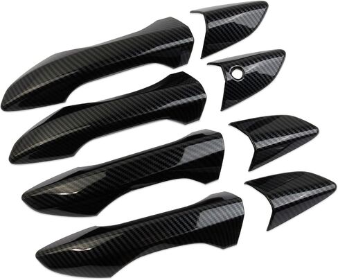 crosselec Carbon Fiber Door Handles Trim Cover Accessories for 2022-2025 Acura MDX (Handle Cover(Glossy Black)) in Saudi Arabia