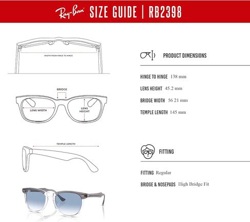Ray-Ban Eagleeye RB2398 Round Sunglasses for Men for Women + BUNDLE With Designer iWear Complimentary Eyewear Kit in Saudi Arabia