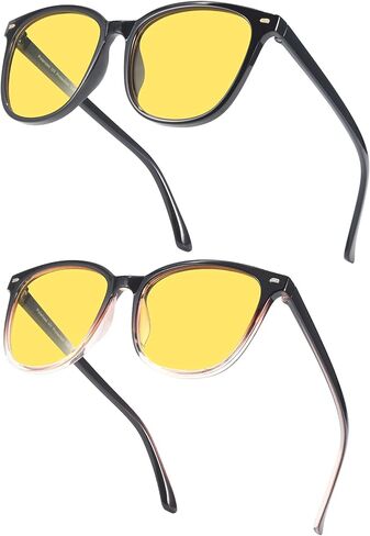 FIMILU 2 حزمة نظارات الرؤية الليلية للنساء والرجال، نظارات القيادة الليلية المستقطبة المضادة للوهج وتعزيز الرؤية في الليل 1851 in Kuwait