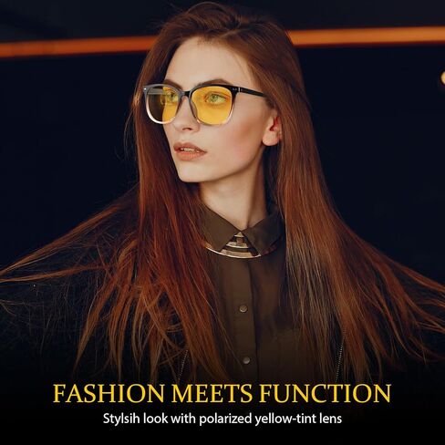 FIMILU 2 حزمة نظارات الرؤية الليلية للنساء والرجال، نظارات القيادة الليلية المستقطبة المضادة للوهج وتعزيز الرؤية في الليل 1851 in Kuwait