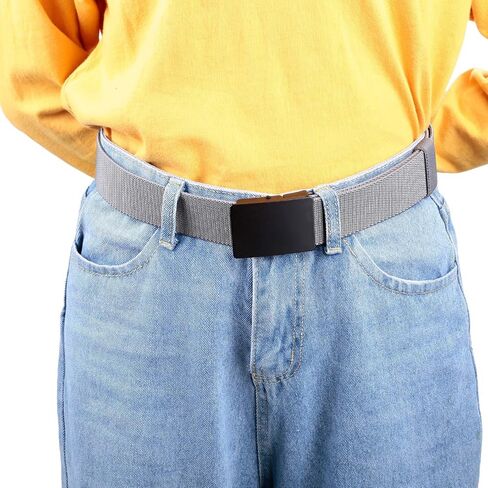 Sportmusies Fully Adjustable Elastic Stretch Belt for Men Nylon Belts with Flip-Top Buckle in Saudi Arabia