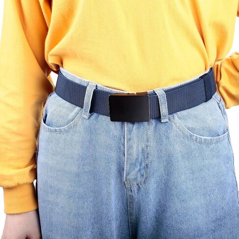 Sportmusies Fully Adjustable Elastic Stretch Belt for Men Nylon Belts with Flip-Top Buckle in Saudi Arabia