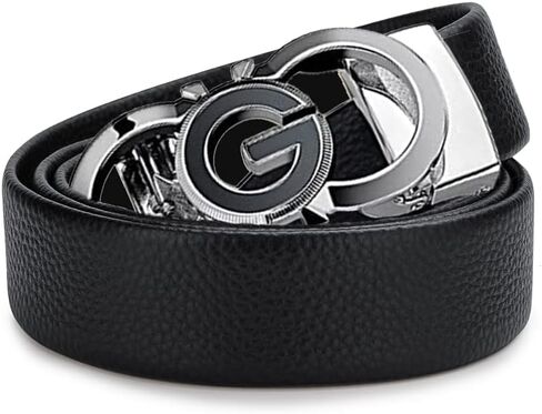 VANNANBA Leather ratchet Belts for Men Automatic Buckle Casual Work Dress Belt with Gift Box in Saudi Arabia