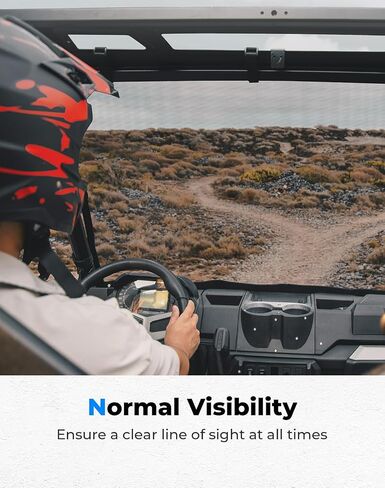 KEMIMOTO UTV Sunshade Soft Window Breathable Net Mesh Front Windshield Anti-UV Compatible with Polaris Ranger 1000 XP/CREW 2018-2025, Ranger 900/XP 2013-2019 Accessories Stable in Wind Easily Cleaned in Saudi Arabia