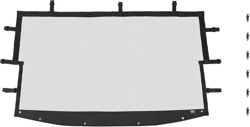 KEMIMOTO UTV Sunshade Soft Window Breathable Net Mesh Front Windshield Anti-UV Compatible with Polaris Ranger 1000 XP/CREW 2018-2025, Ranger 900/XP 2013-2019 Accessories Stable in Wind Easily Cleaned in Saudi Arabia