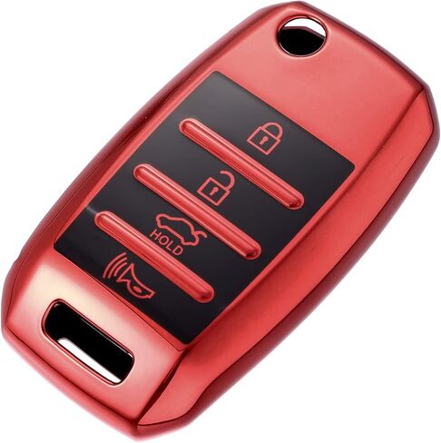 X AUTOHAUX TPU Key Fob Cover Case for Kia Soul 2013-2018 Rio 2014-2018 Sorento 2013-2018 Key Fob Shell Protector Keyless Remote Smart Key Holder Pink in Saudi Arabia