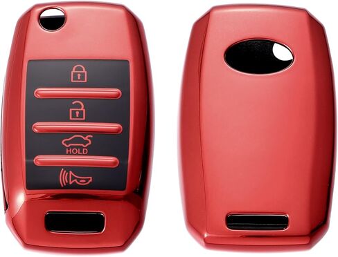 X AUTOHAUX TPU Key Fob Cover Case for Kia Soul 2013-2018 Rio 2014-2018 Sorento 2013-2018 Key Fob Shell Protector Keyless Remote Smart Key Holder Pink in Saudi Arabia