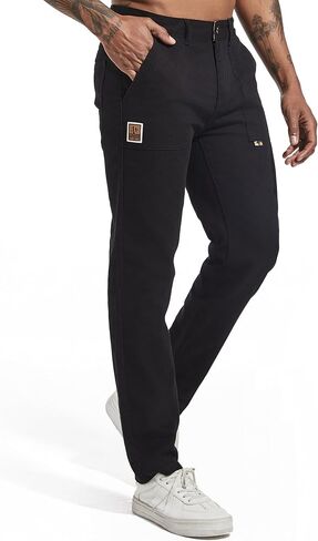 Men's Slim Fit Jean Cut 5-Pocket Non-Stretch Causal Twill Pants in Saudi Arabia