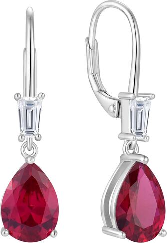 Starchenie Women's Dangle Drop Earrings Sterling Silver Leverback Earrings Birthstone Jewelry in Saudi Arabia