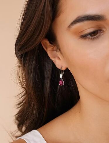 Starchenie Women's Dangle Drop Earrings Sterling Silver Leverback Earrings Birthstone Jewelry in Saudi Arabia