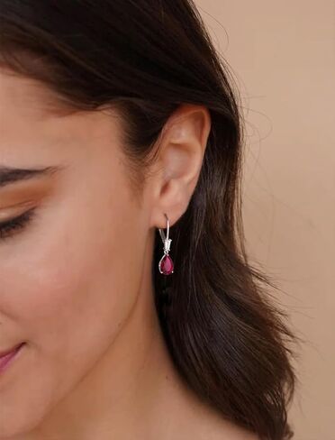 Starchenie Women's Dangle Drop Earrings Sterling Silver Leverback Earrings Birthstone Jewelry in Saudi Arabia
