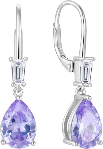 Starchenie Women's Dangle Drop Earrings Sterling Silver Leverback Earrings Birthstone Jewelry in Saudi Arabia
